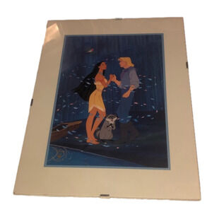 𝅺vtg 90s Disney Pocahontas Miko John Exclusive Commemorative Lithograph 11 x 14”